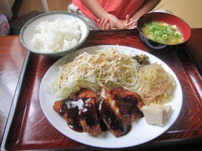 山崎５号店（定食＆お好み焼き）でお腹いっぱい