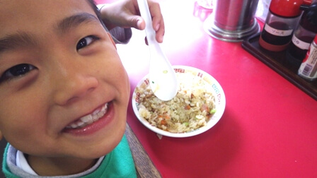 宮島クロカン前の家族4人の合同練習、オリジナルTシャツ着用します