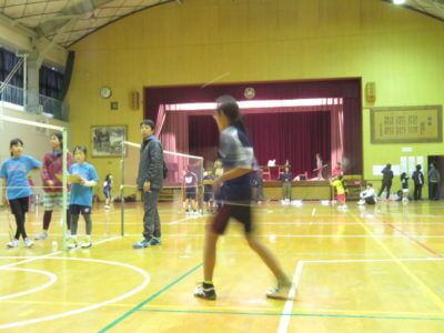 バドミントンの練習