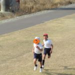 学校行事のマラソン大会で盛り上がる、2人共健闘してくれました