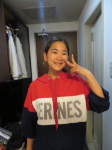 長崎旅行の宿で娘