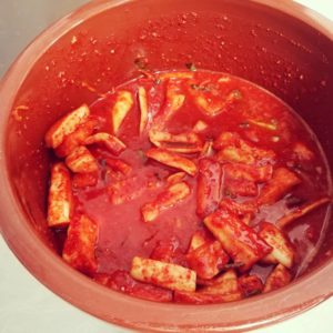 船越町の「笑（しょう）」にてカクテキ買って来た