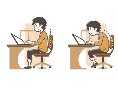 猫背などの姿勢矯正にも鍼灸を